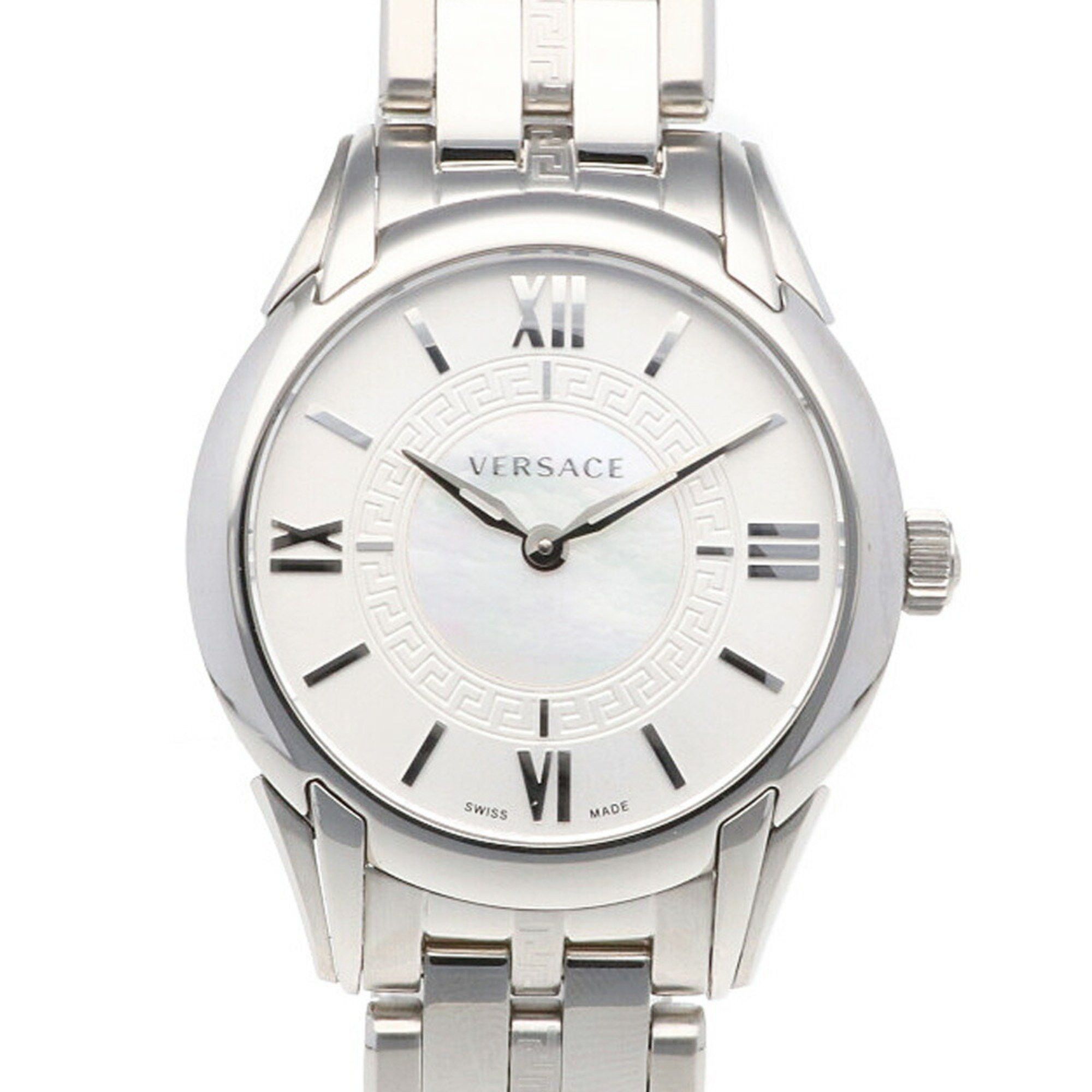 image of Versace Watch Stainless Steel Quartz Men's Versace in White