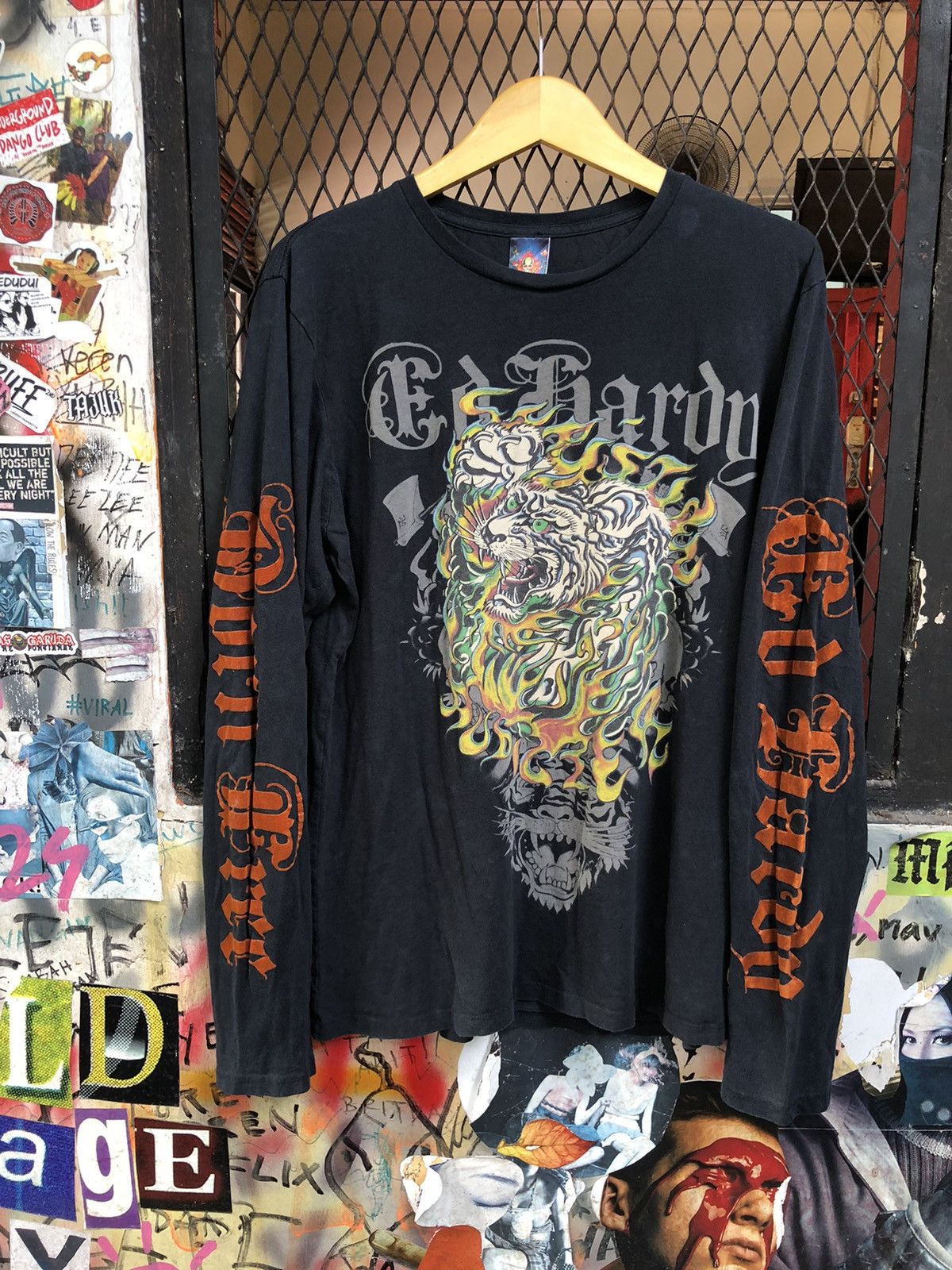 Christian Audigier × Ed Hardy × Vintage VINTAGE ED HARDY LONG SLEEVE Size US XL / EU 56 / 4 - 2 Thumbnail