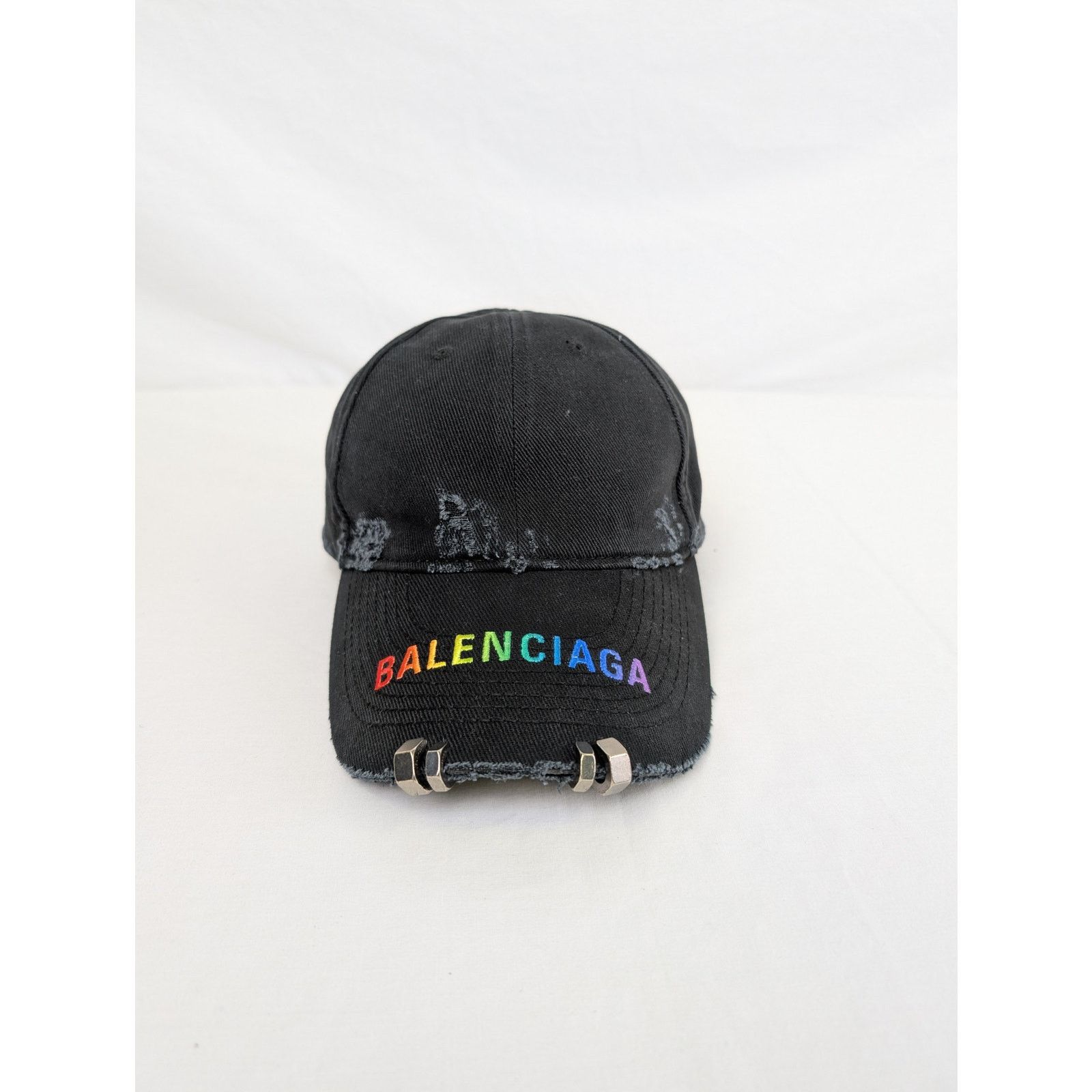Balenciaga o1rshd1 Size: L/ Cotton Drill Hat up Rainbow Cap / Hat Black Size ONE SIZE - 1 Thumbnail