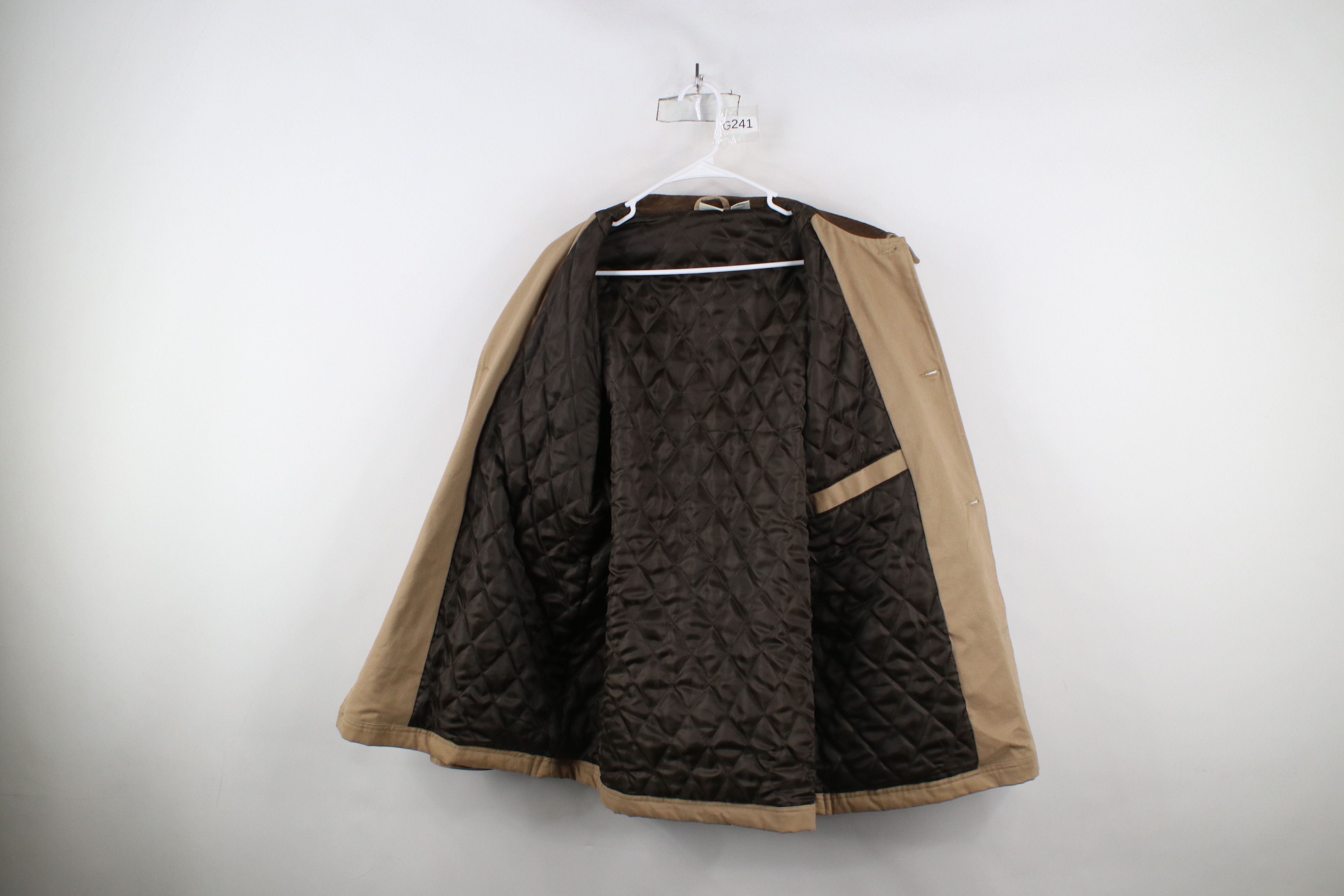 Vintage Vintage 90s Streetwear Leather Quilted Chore Barn Jacket Size US L / EU 52-54 / 3 - 9 Thumbnail