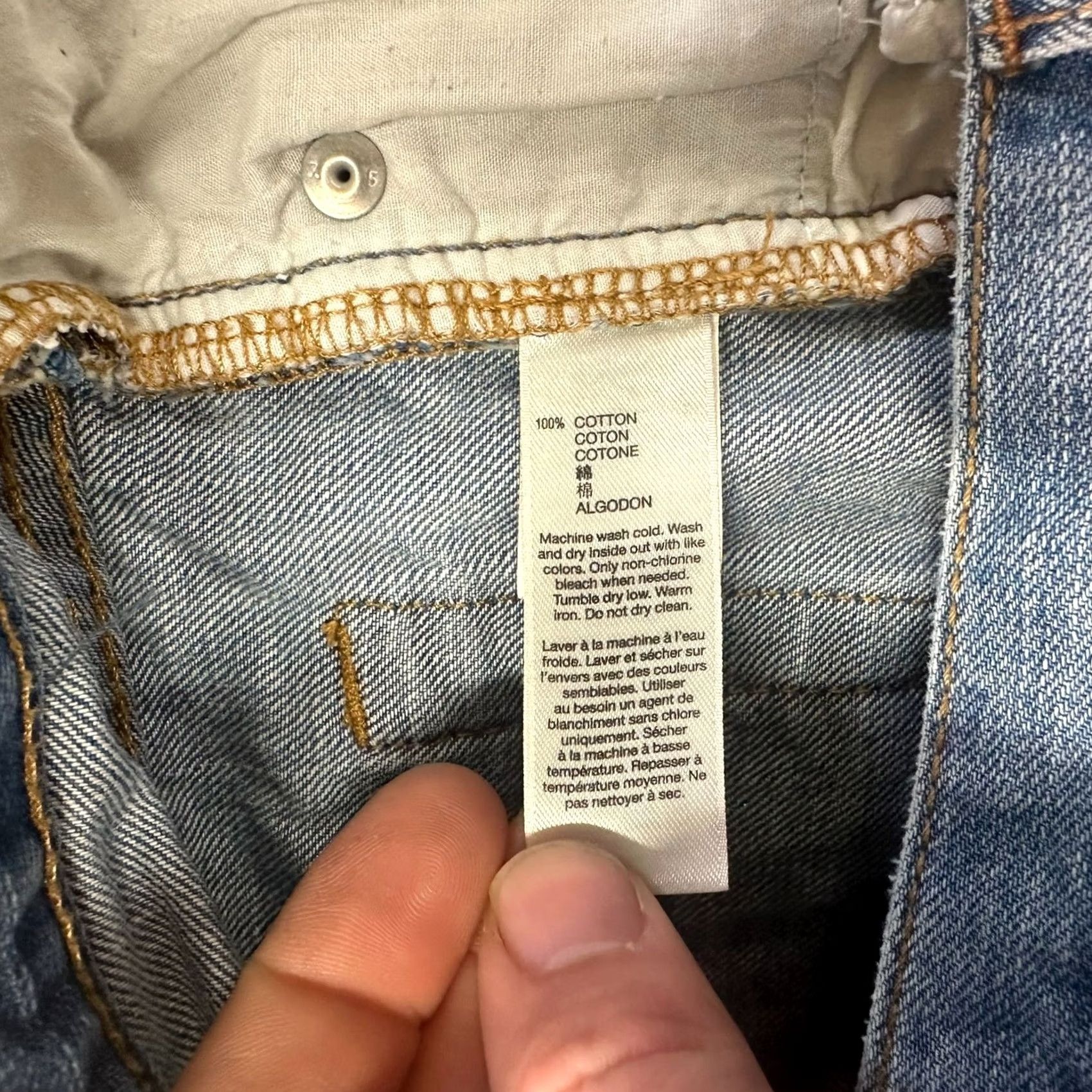Gap Gap 1969 Jeans Men’s 34x30 Blue Denim Slim Straight 5-Pocket Design Denim Cotton Blend Button Zip Pockets Regular Size Type Jeans Mens Size US 34 / EU 50 - 4 Thumbnail