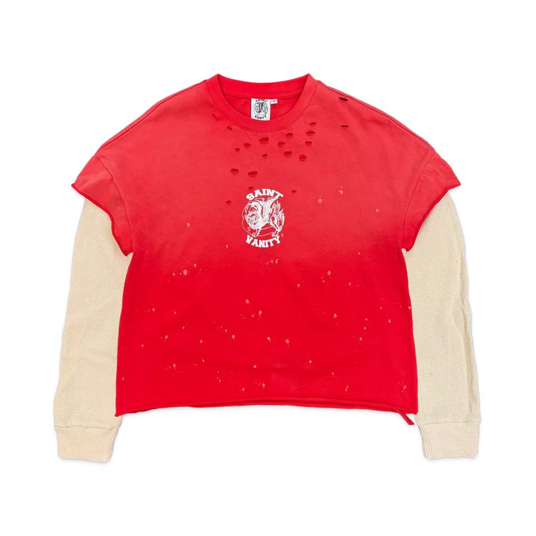 Saint Vanity Red Cutoff Thermal Tee Size US M / EU 48-50 / 2 - 1 Preview