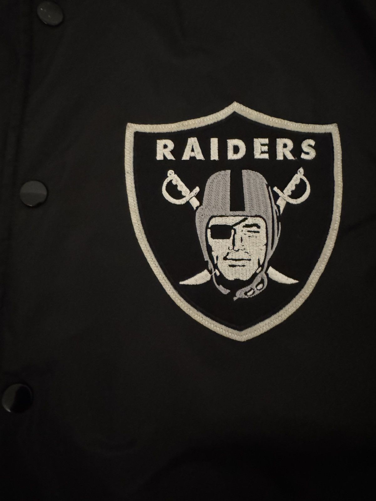NFL Raiders Vintage Bomber Jacket Size US L / EU 52-54 / 3 - 5 Thumbnail
