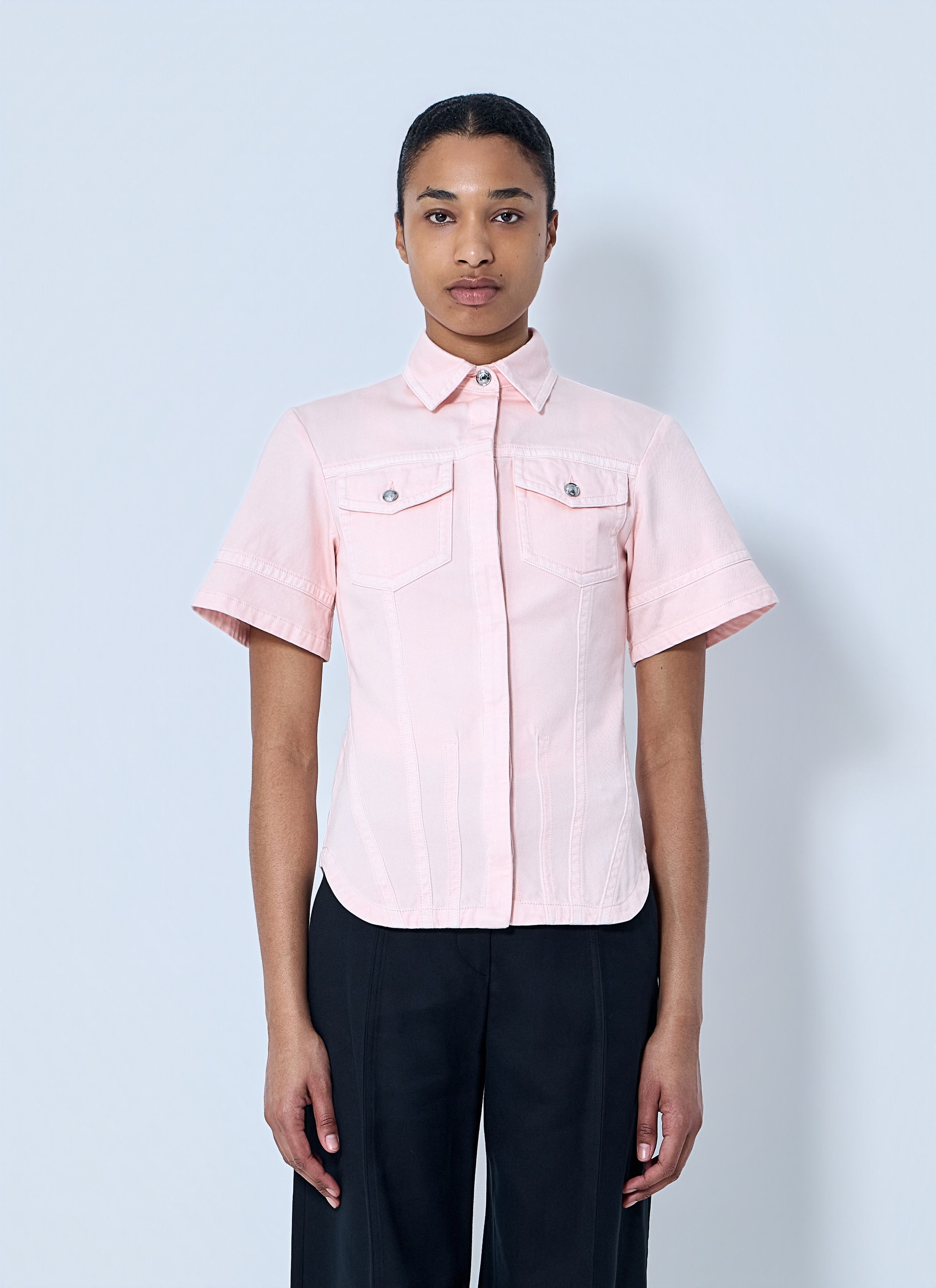 Sportmax Short Sleeve Button-Down Shirt Size M / US 6-8 / IT 42-44 - 1 Thumbnail