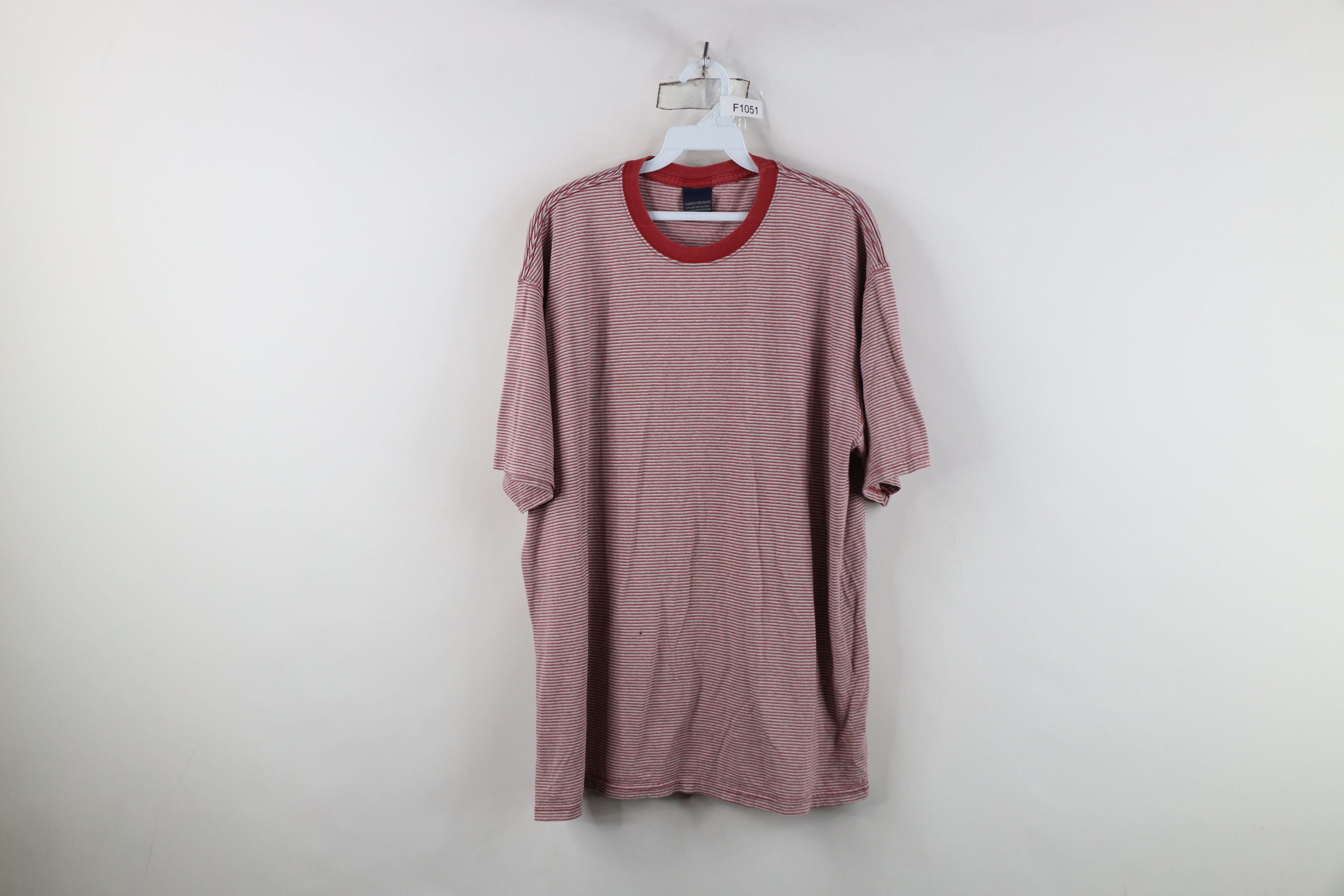 Vintage Vintage 90s Streetwear Blank Striped Short Sleeve T-Shirt Size US XL / EU 56 / 4 - 1 Thumbnail