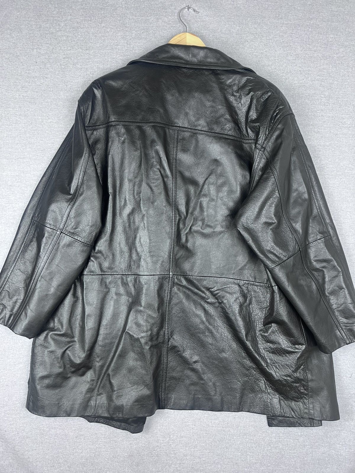 Vintage Vintage 80s 90s Men’s Black Leather Jacket Fits XXL Size US XXL / EU 58 / 5 - 6 Thumbnail
