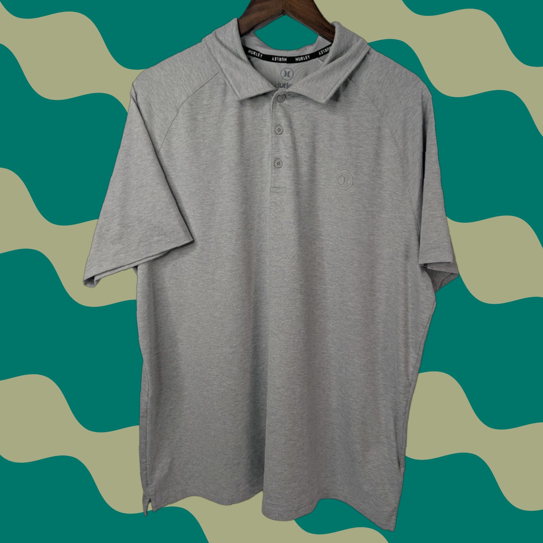 Hurley Hurley Polo Shirt Men's XL Heather Light Grey Lightweight Beach Performance Size US XL / EU 56 / 4 - 1 Thumbnail