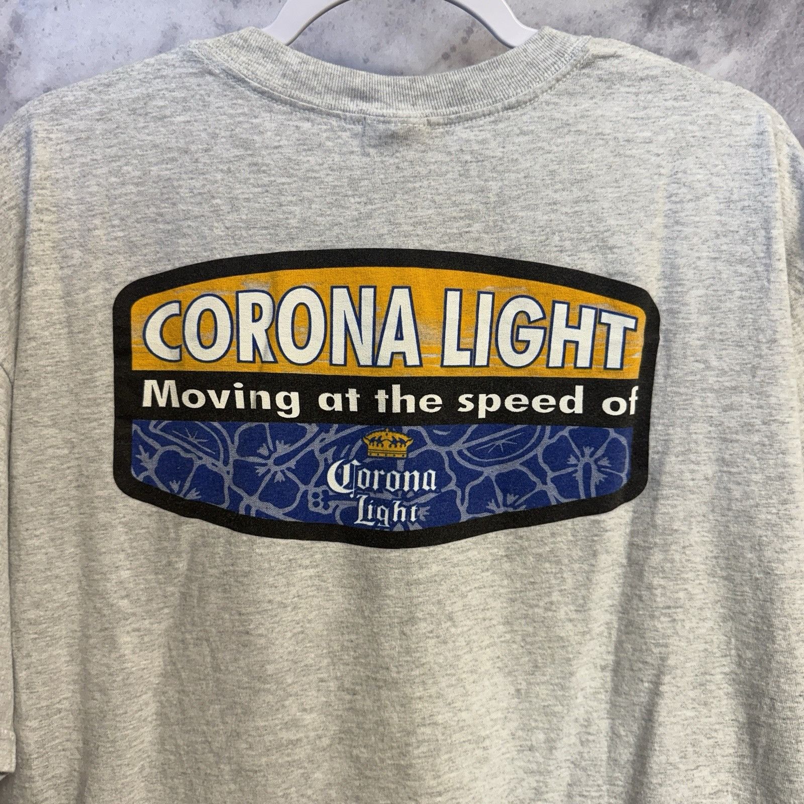 Vintage Vintage Corona Light T Shirt Mens XL Heather Gray Short Slee Size US XL / EU 56 / 4 - 1 Thumbnail
