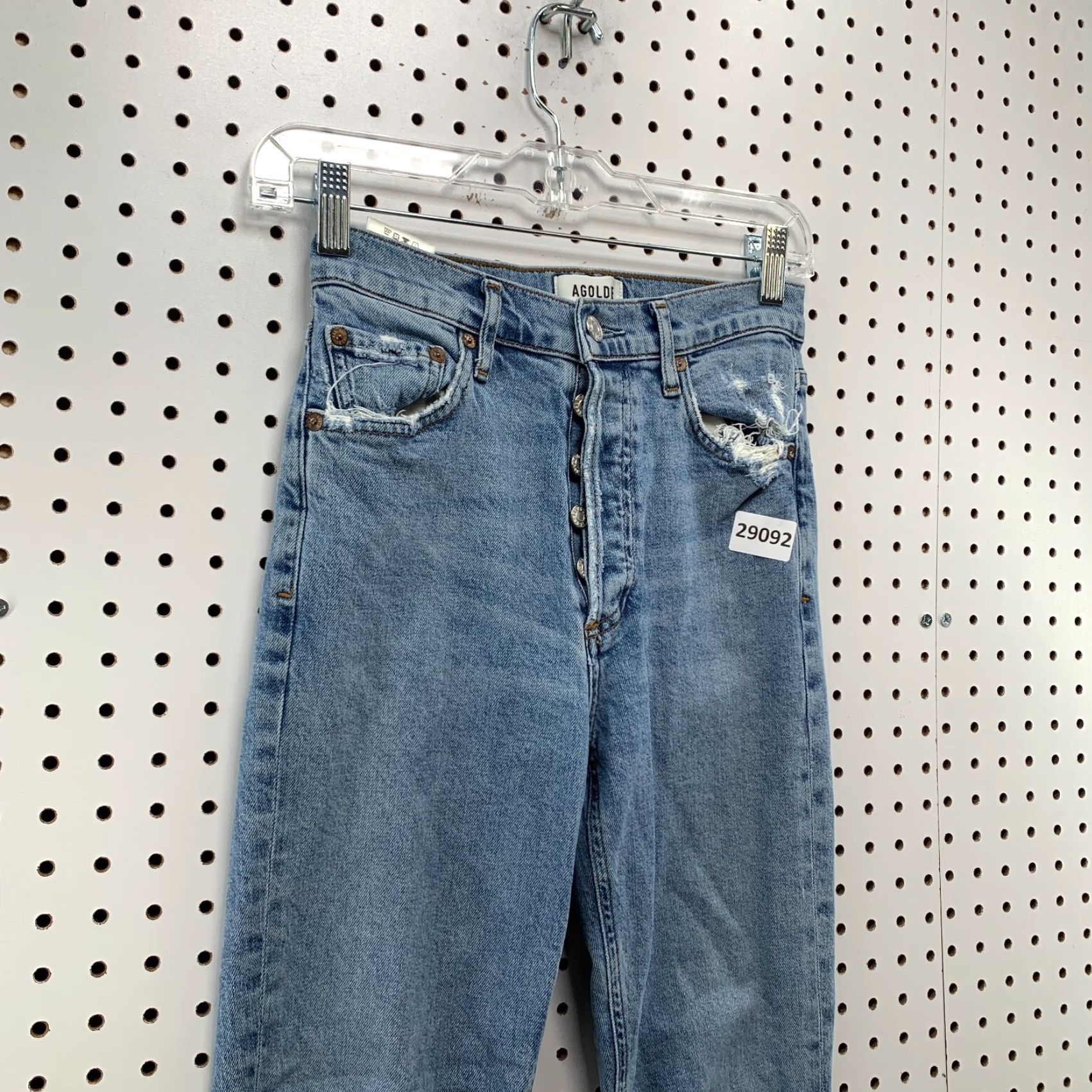 Agolde VINTAGE Agolde Los Angeles Denim Sknny Jeans Womens Size 24 Fits 24x26 Distressed Size 42" / US 20 - 4 Thumbnail