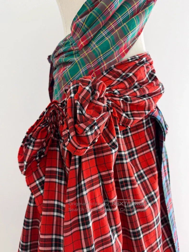 Comme des Garcons Comme des Garcons Pleated Patchwork Checkered Overalls Ski Size XS / US 0-2 / IT 36-38 - 3 Thumbnail