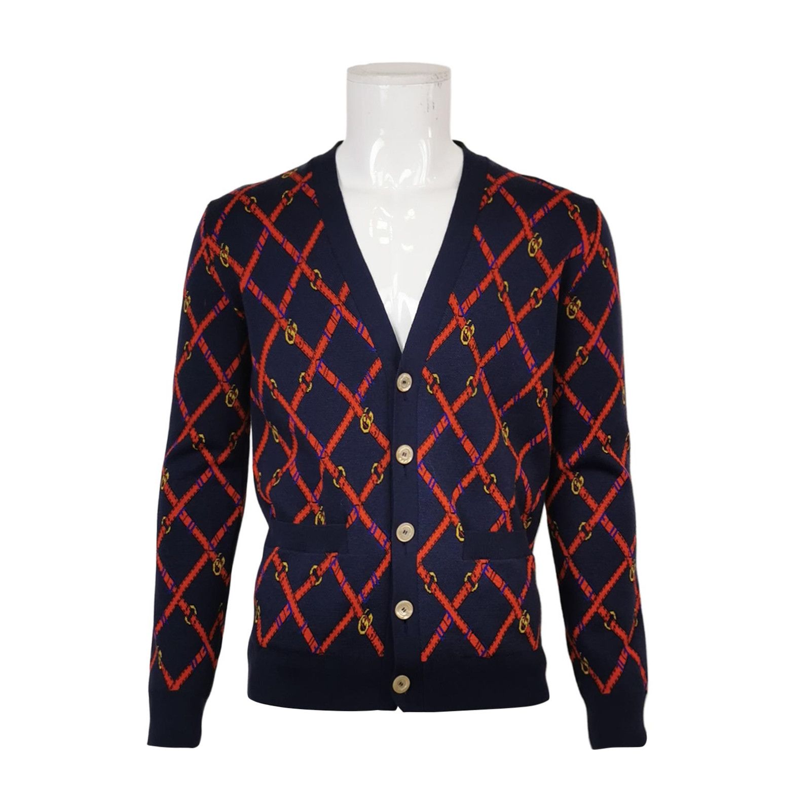 Gucci Gucci Wool Double G Print Single-Breasted Cardigan S Size US S / EU 44-46 / 1 - 1 Thumbnail