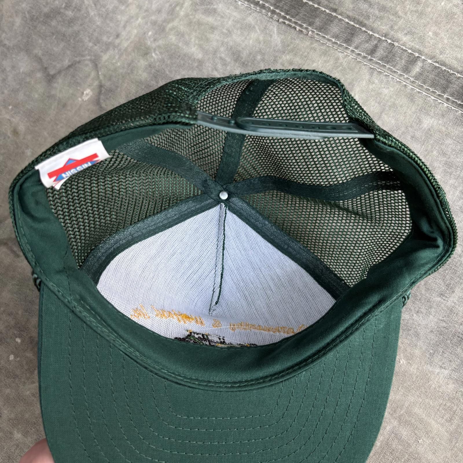 Vintage Vintage 90s Forest Green Tractor Rope SnapBack Trucker Hat Size ONE SIZE - 3 Thumbnail