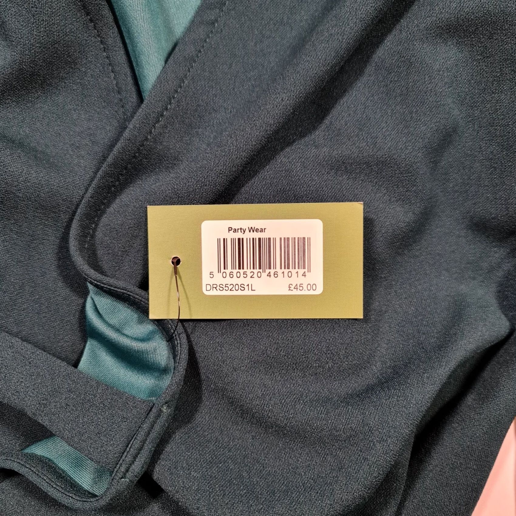 Vintage Shorso Womens Dress Green 12 UK Long Puff Sleeve Wrap Maxi Dress Size XL / US 12-14 / IT 48-50 - 3 Thumbnail