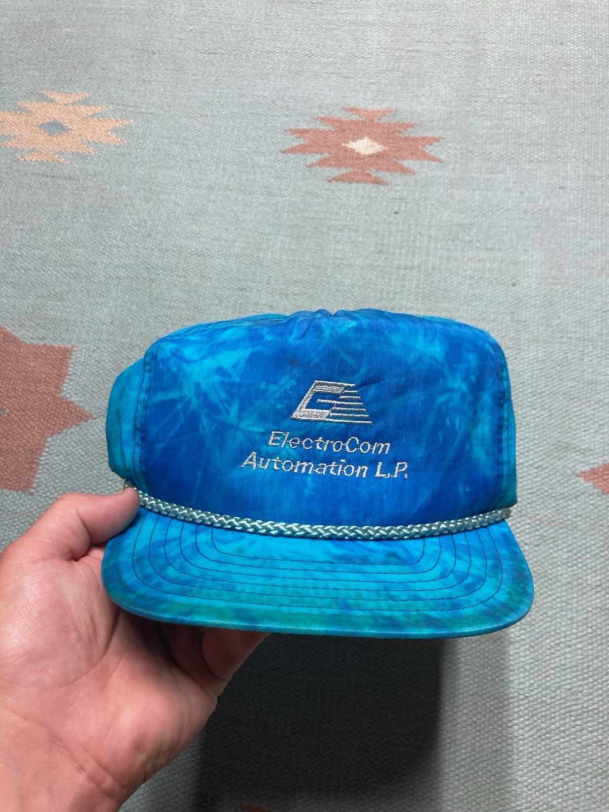 Vintage Strapback hat zipper electrocom automation tie dye summer Size ONE SIZE - 2 Thumbnail