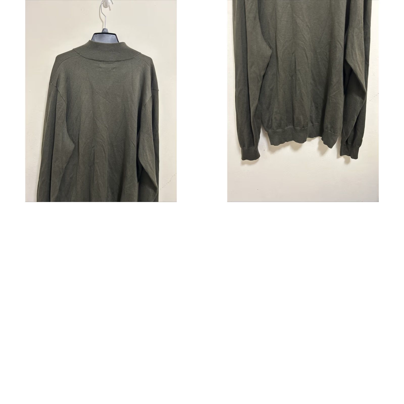 Polo Ralph Lauren Polo Ralph Lauren Mens Sweater XL Cashmere Cotton 1/4 Zip Green Pullover Size US XL / EU 56 / 4 - 8 Thumbnail