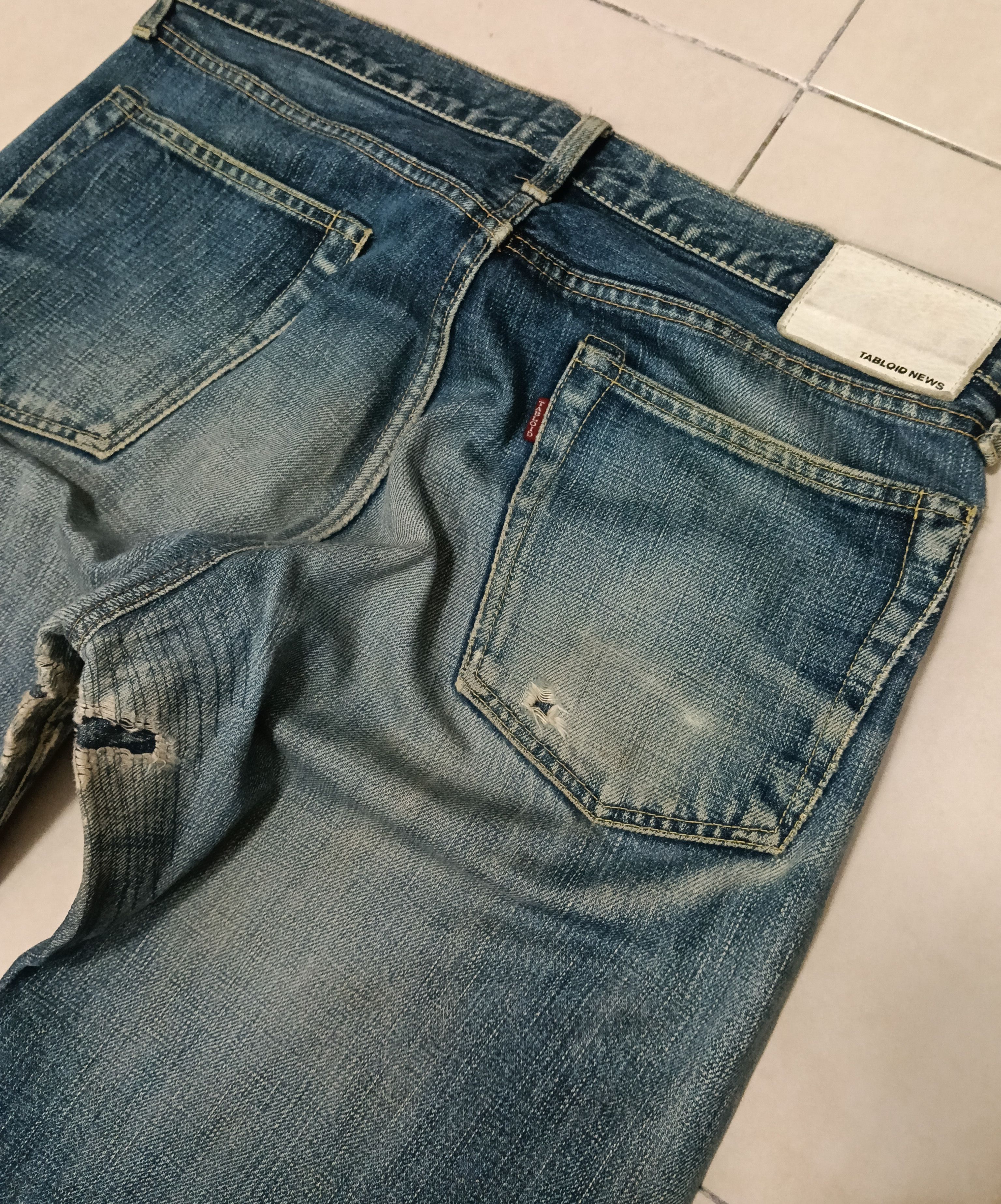 Blue Blue Japan 💥Flared Tabloid News Selvedge Japanese Denim💥💥 Size US 34 / EU 50 - 9 Thumbnail
