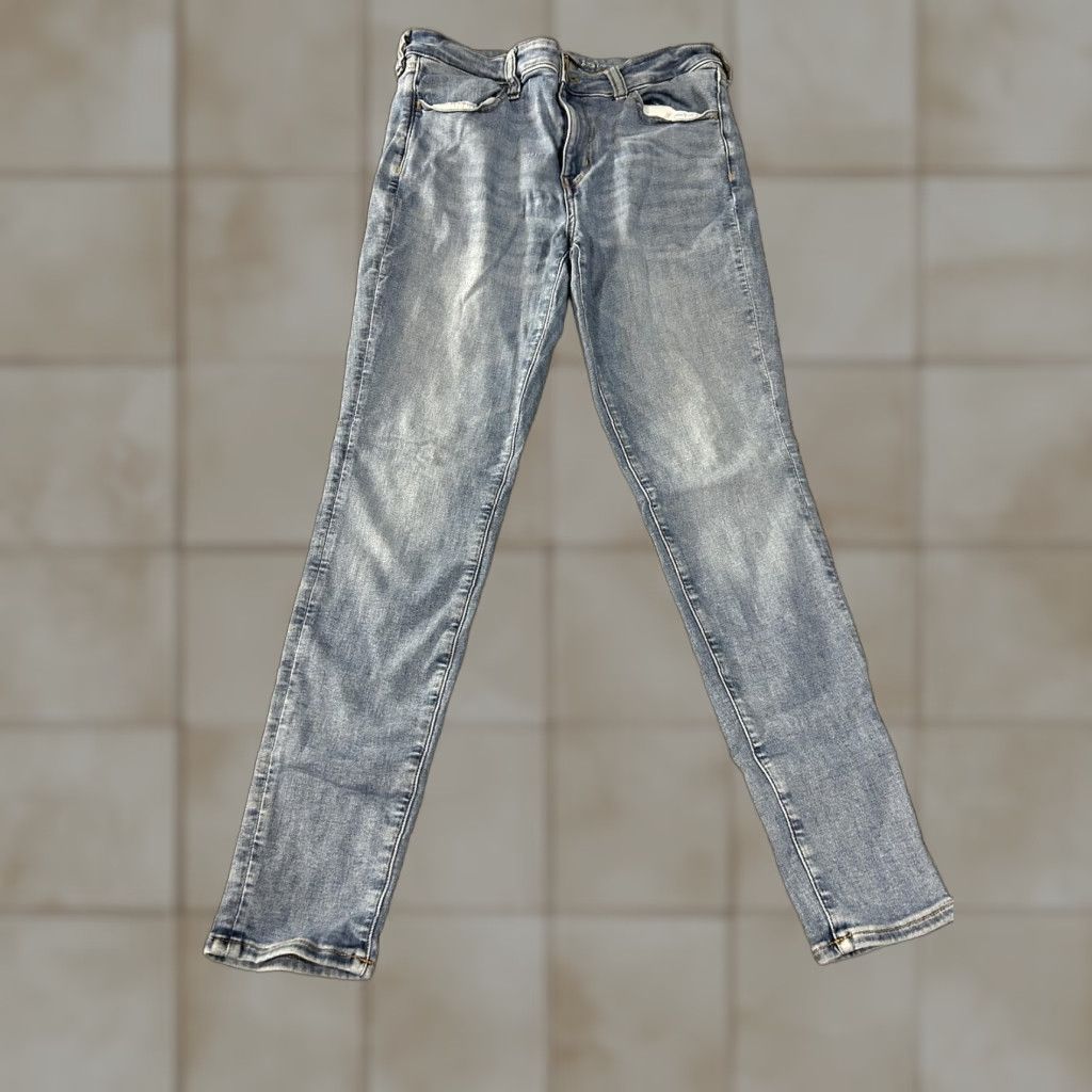 American Eagle Outfitters American Eagle Jeans Women 12 Blue Next Level Stretch Jegging Skinny Denim Size 34" / US 12 / IT 48 - 1 Thumbnail