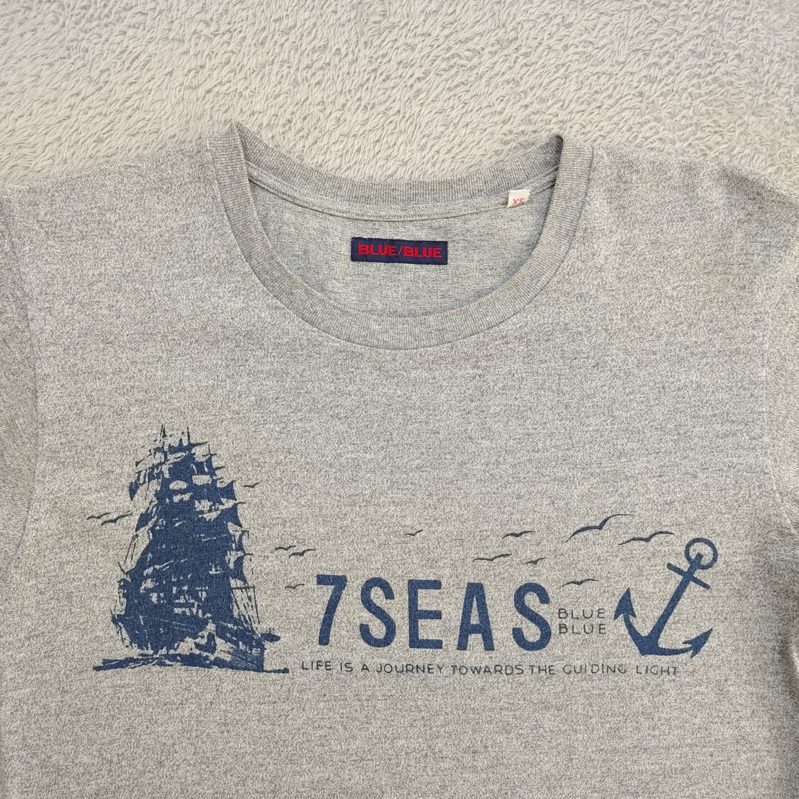Blue Blue Japan Vintage Blue Blue Japan 7 SEAS Tee, Heather Gray XS Size US S / EU 44-46 / 1 - 3 Thumbnail