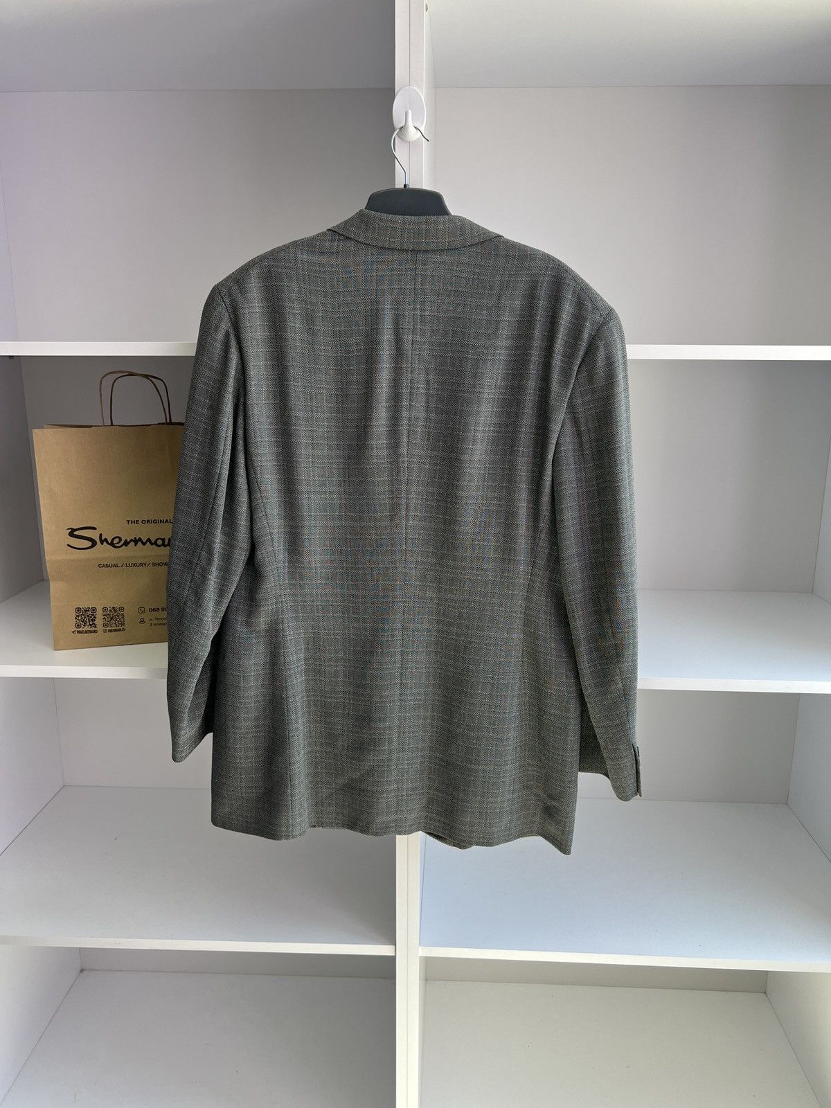 Giorgio Armani × Vintage Vintage Giorgio Armani Gray Blazer Size 52L - 9 Thumbnail