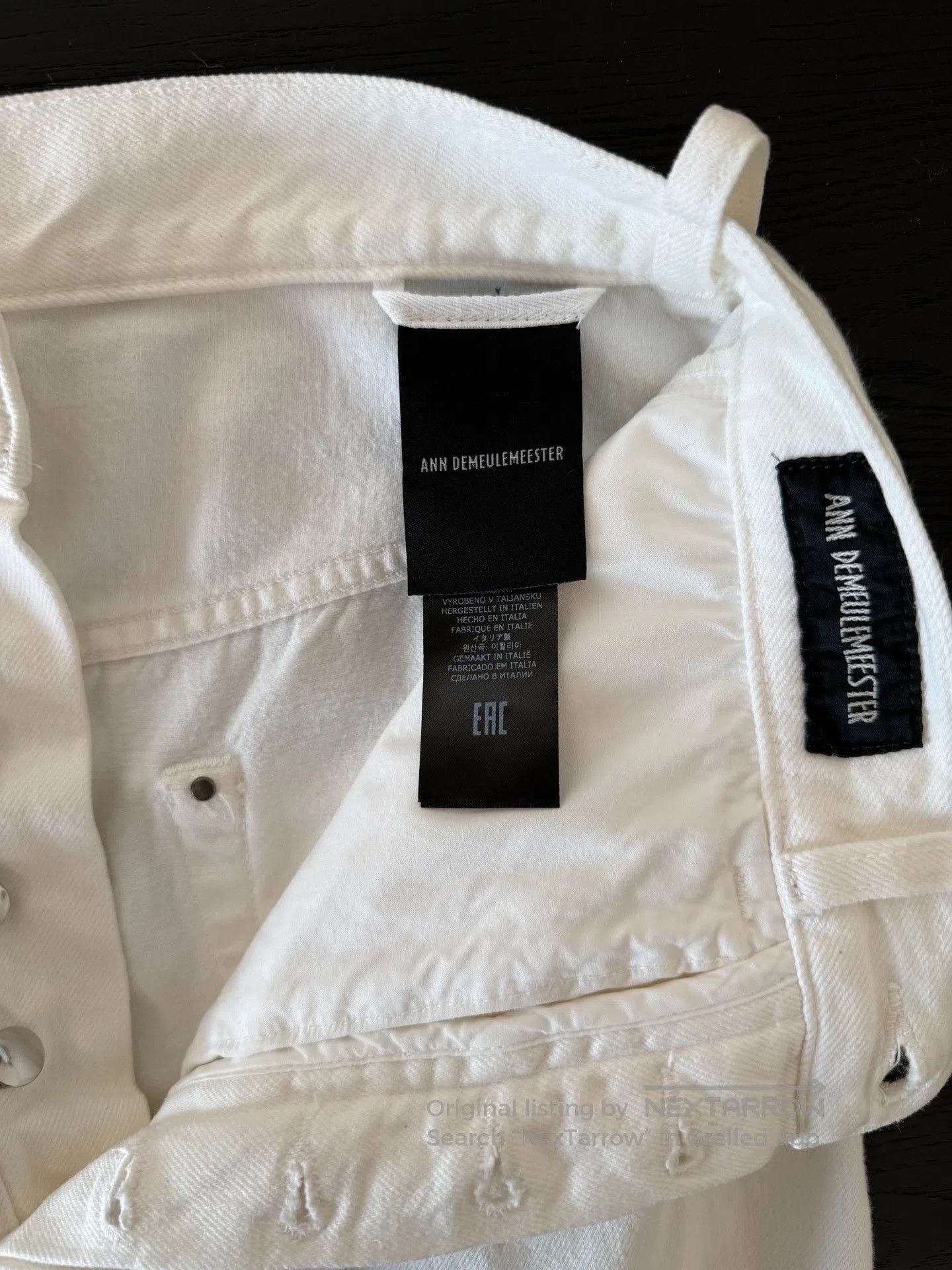Ann Demeulemeester Ann Demeulemeester Ribbon Denim Trousers. Size 37" - 7 Thumbnail
