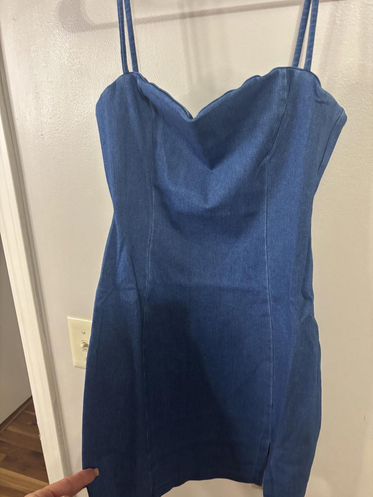 Designer Stylish Susana Monaco Light Denim Dress small Size S / US 4 / IT 40 - 1 Thumbnail