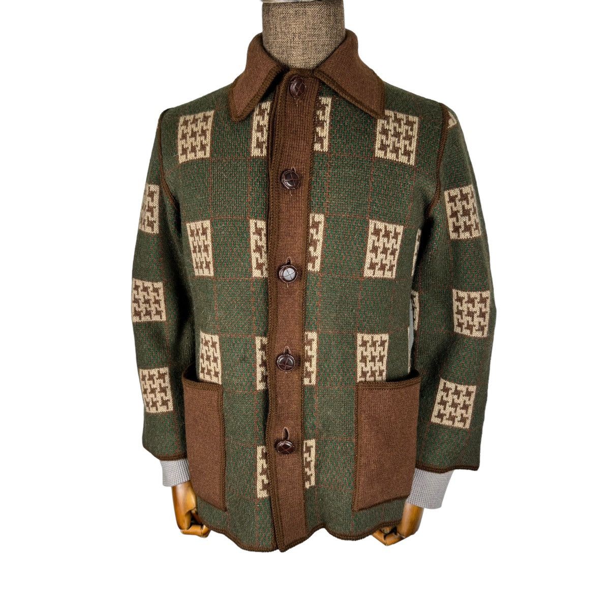 Japanese Brand × Vintage ⚡️70s KOSUGI ART KNITWEAR CARDIGAN SWEATER Size US M / EU 48-50 / 2 - 2 Thumbnail