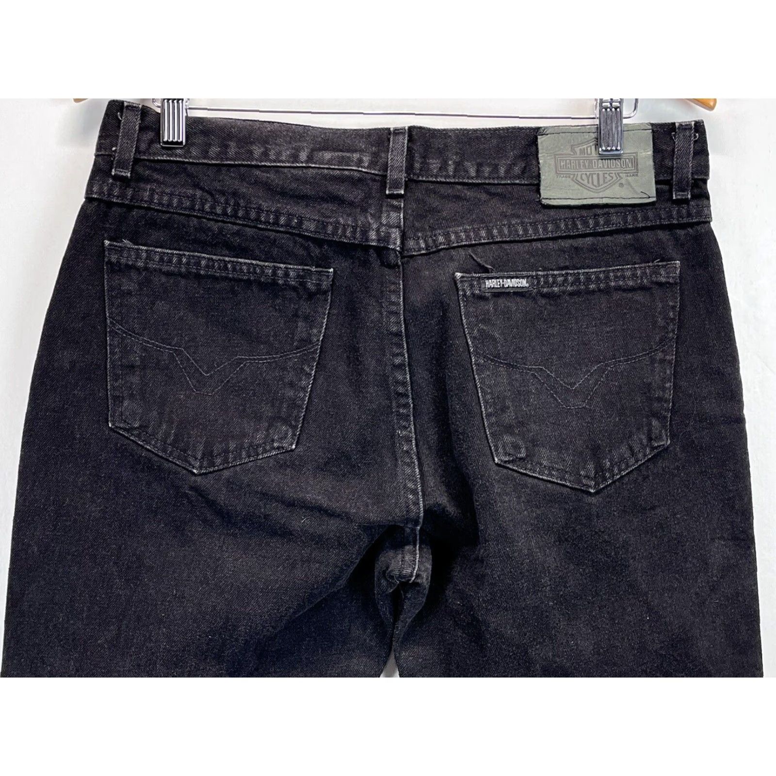 Harley Davidson Vintage Harley-Davidson Black Jeans Sz 12 Womens Bootcut 90s Motorcycle Size 34" / US 12 / IT 48 - 4 Thumbnail