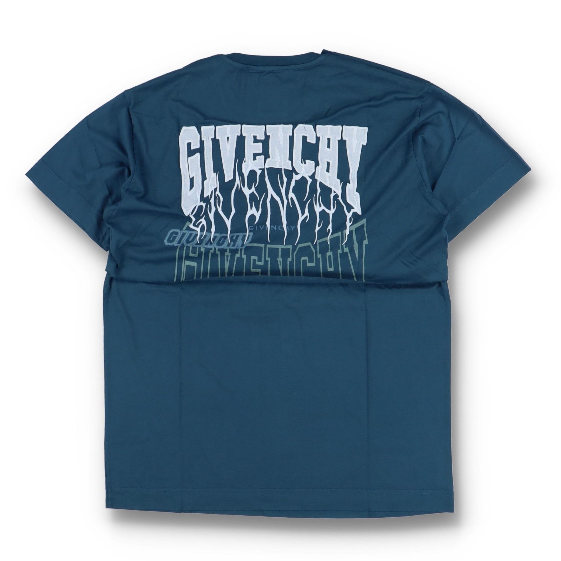 Givenchy Blue Layered Embroidered Multi Logo T-Shirt Size US S / EU 44-46 / 1 - 9 Thumbnail
