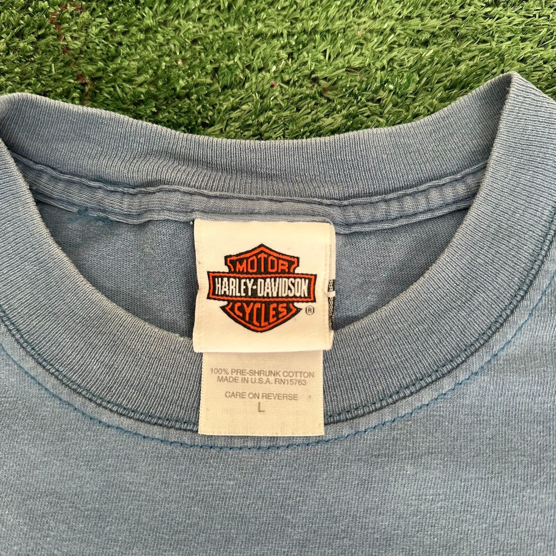 Harley Davidson Vintage Y2K Harley Davidson Maryland Flame T-Shirt Blue L Mo Size US L / EU 52-54 / 3 - 4 Thumbnail