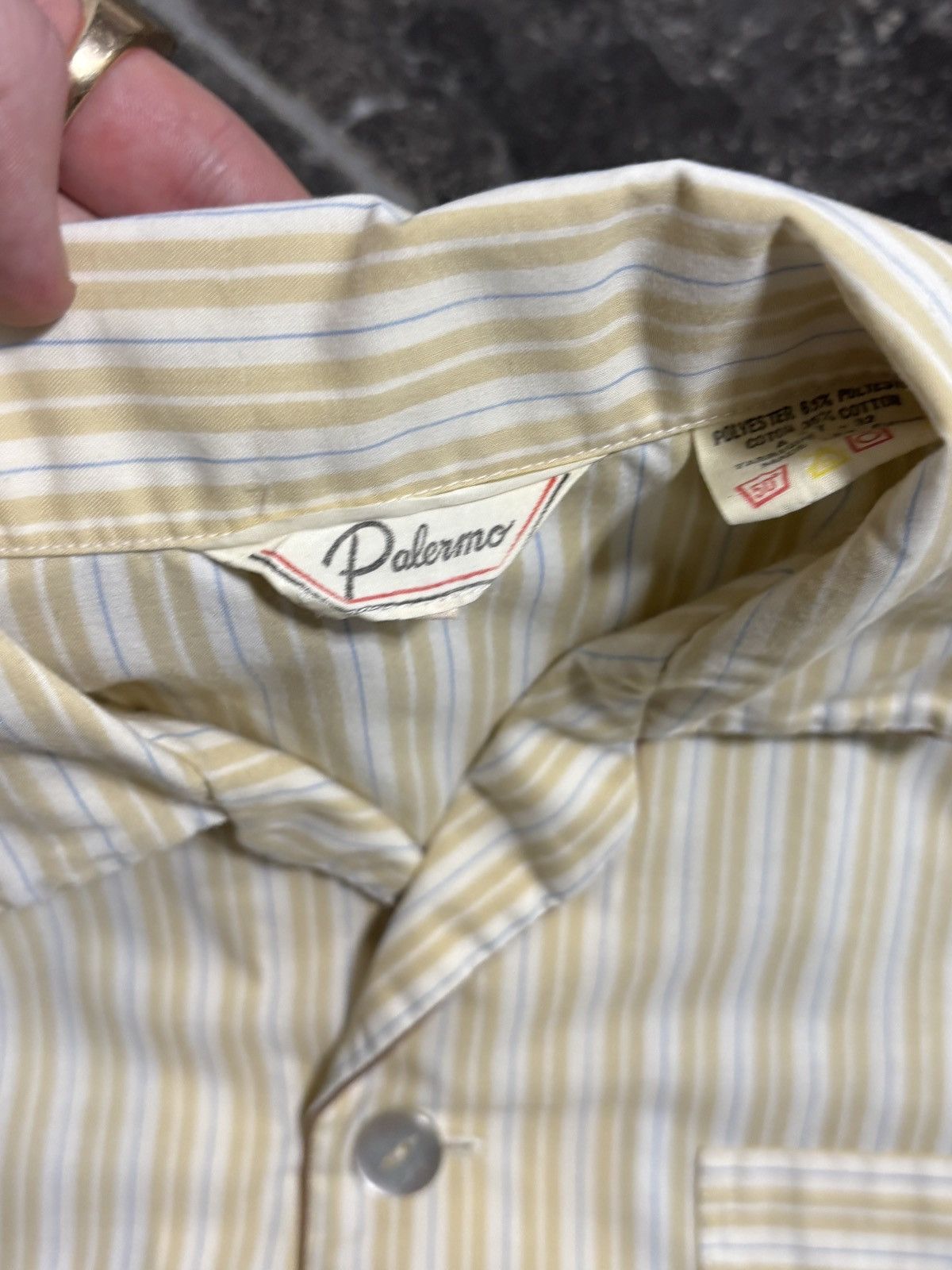 Vintage Vintage Striped Pyjama Set 1970s 80s Matching 2 Piece Suit Size US 34 / EU 50 - 5 Thumbnail