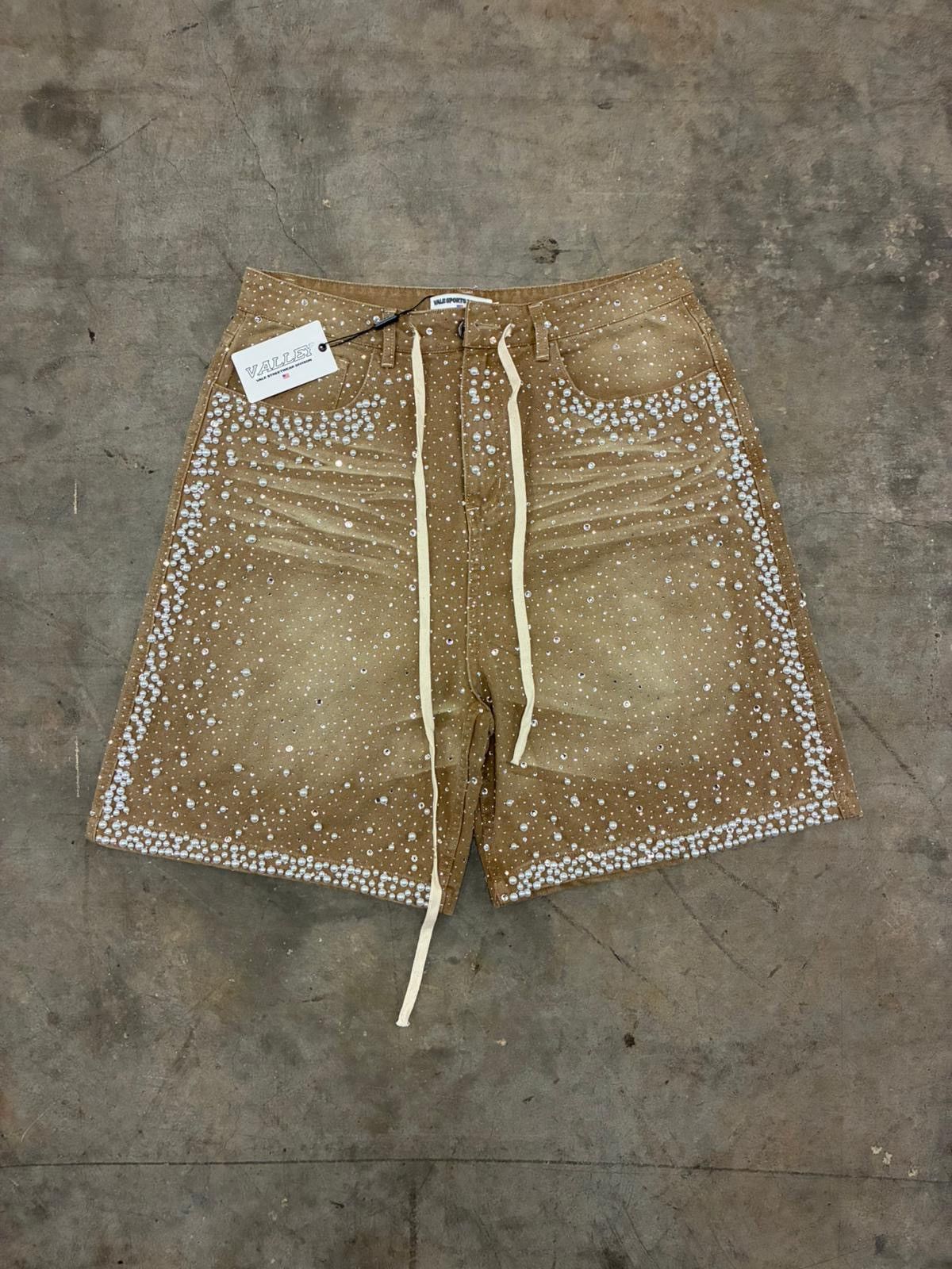 Vale Vale Valley Dreams Tan Sandstorm Jean Shorts Jorts 36 New Size US 36 / EU 52 - 1 Thumbnail