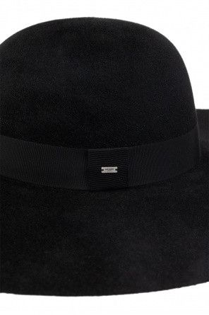 Saint Laurent Paris o1bcso1str0325 Size: 56/Asymmetrical Hat In Rabbit in Black Size ONE SIZE - 4 Thumbnail