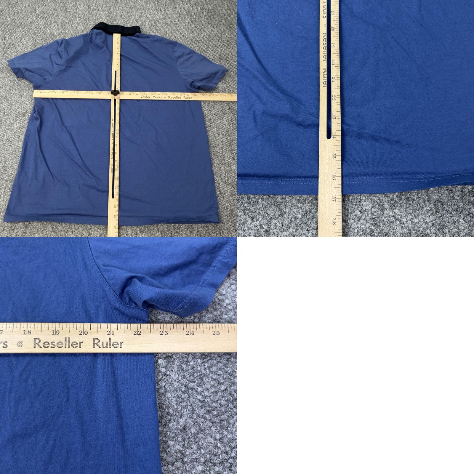 Ted Baker Ted Baker Polo Shirt Mens 2XL Blue Cotton Contrast Collar Short Sleeve Size US XXL / EU 58 / 5 - 8 Thumbnail