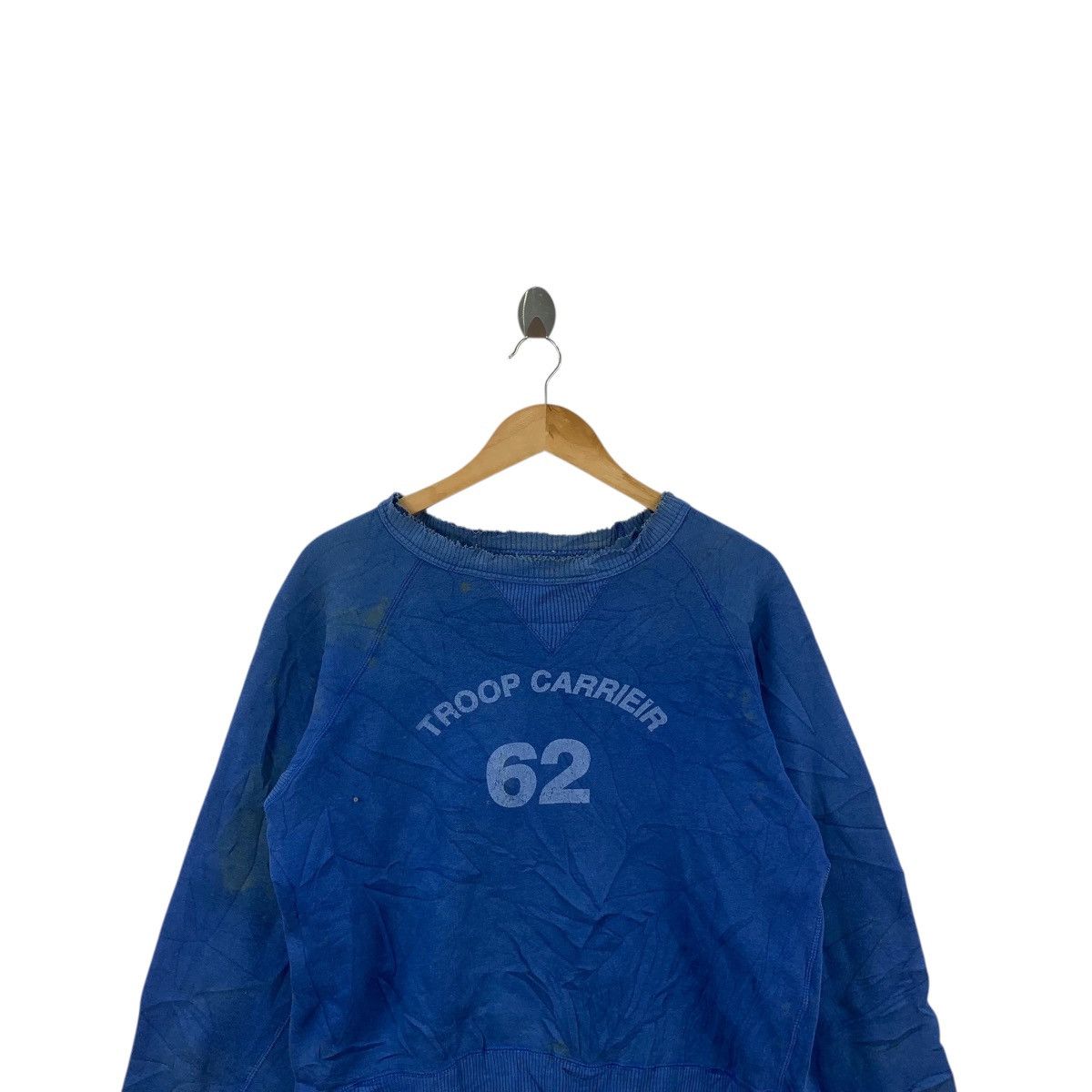Troop Vintage 1962 TROOP CARRIER ARMORED Thrashed Sweatshirt Size US M / EU 48-50 / 2 - 2 Thumbnail