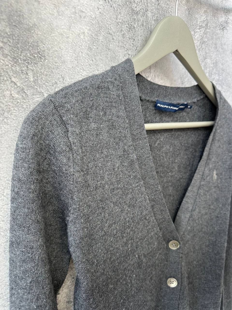 Ralph Lauren Sport × Vintage Ralph Lauren Sport Wool Cardigan Vintage Gray Long Sleeve Size M / US 6-8 / IT 42-44 - 4 Thumbnail