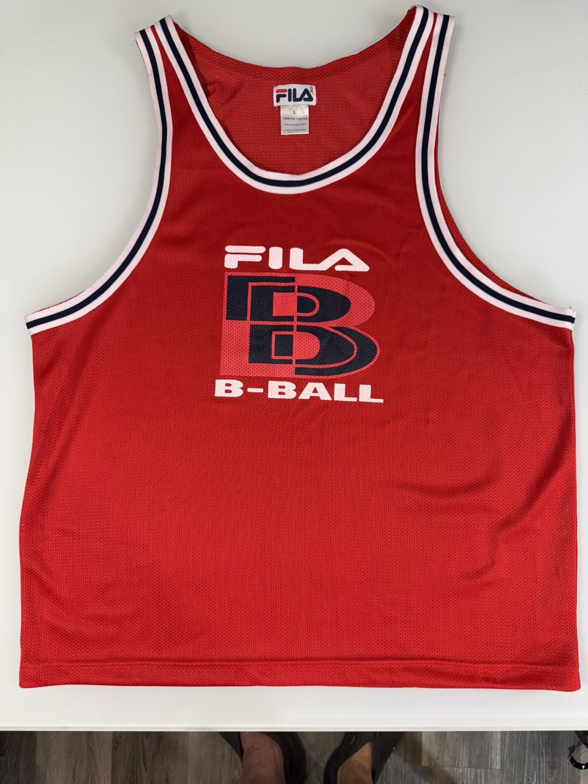 Fila × Japanese Brand × Vintage FILA GRAIL “B-Ball” size Large mint made in Hong Kong 🇭🇰 Size US L / EU 52-54 / 3 - 10 Thumbnail