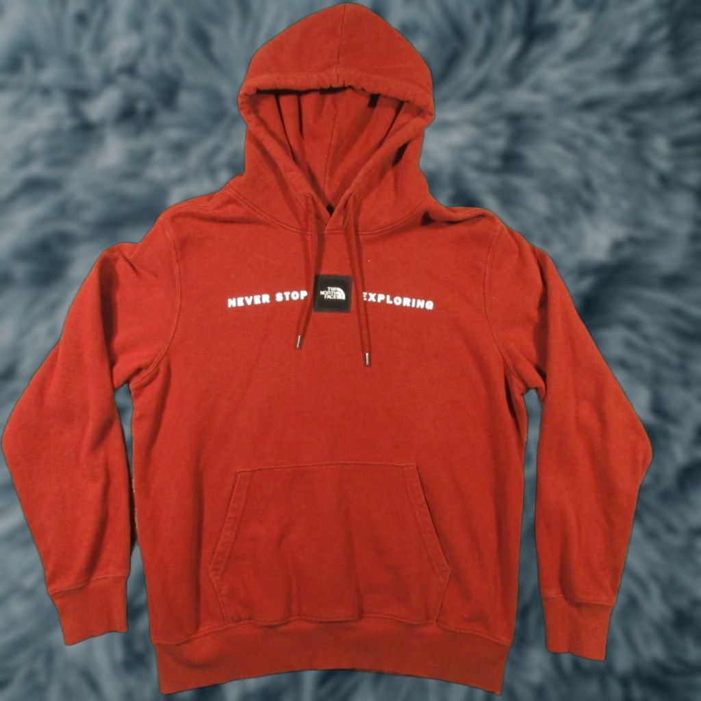 The North Face The North Face Hoodie Mens M Oversized Maroon Pullover Never Stop Exproring Size US M / EU 48-50 / 2 - 1 Thumbnail
