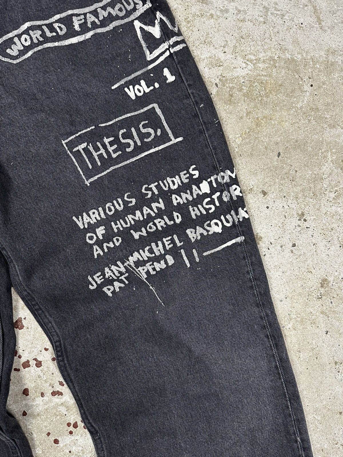 H&M × Jean-Michel Basquiat × Who Decides War H&M x Jean-Michel Basquiat Baggy Denim Pants Jeans Print Size US 36 / EU 52 - 6 Thumbnail