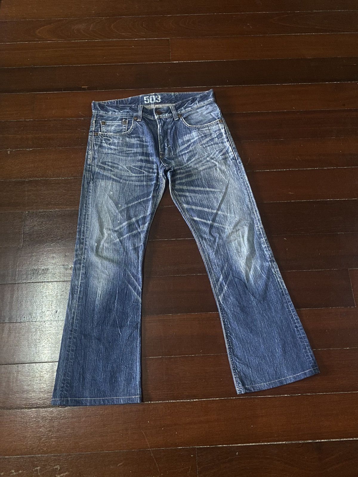 If Six Was Nine EDWIN 503 BLUE TRIP FLARE BOOTCUT DENIM Size US 36 / EU 52 - 1 Thumbnail