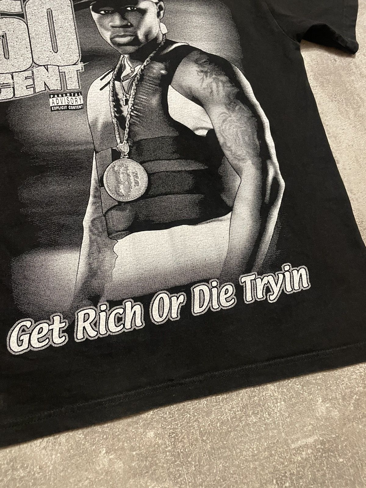Band Tees × Rap Tees × Vintage Vintage 50 Cent Get Rich Or Die Tryin T-Shirt Size US S / EU 44-46 / 1 - 12 Thumbnail
