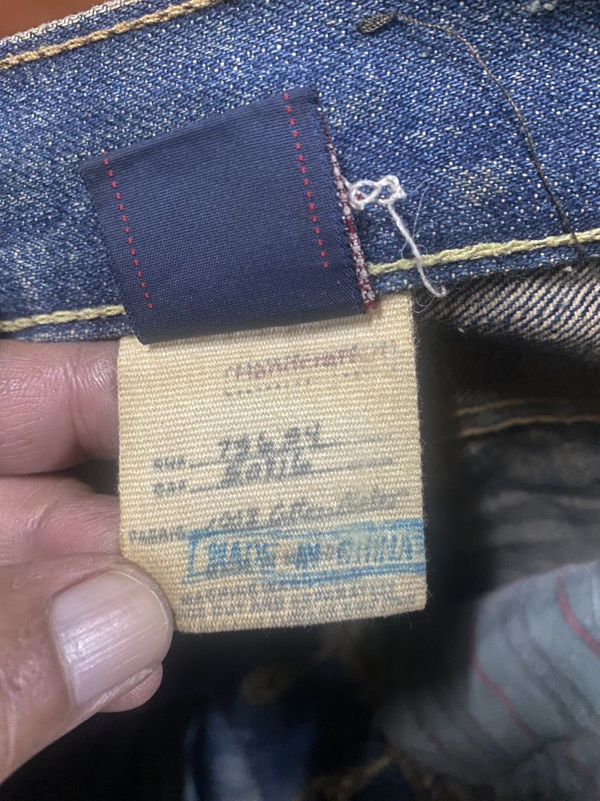 Abercrombie & Fitch Vintage Abercrombie Blue Wash Distressed mud wash lowrise Size US 33 - 23 Thumbnail