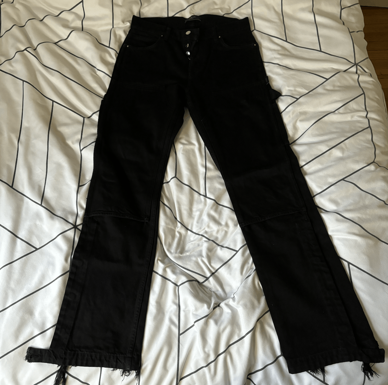 Amiri Amiri Black Denim Carpenter Pants Size US 30 / EU 46 - 2 Thumbnail