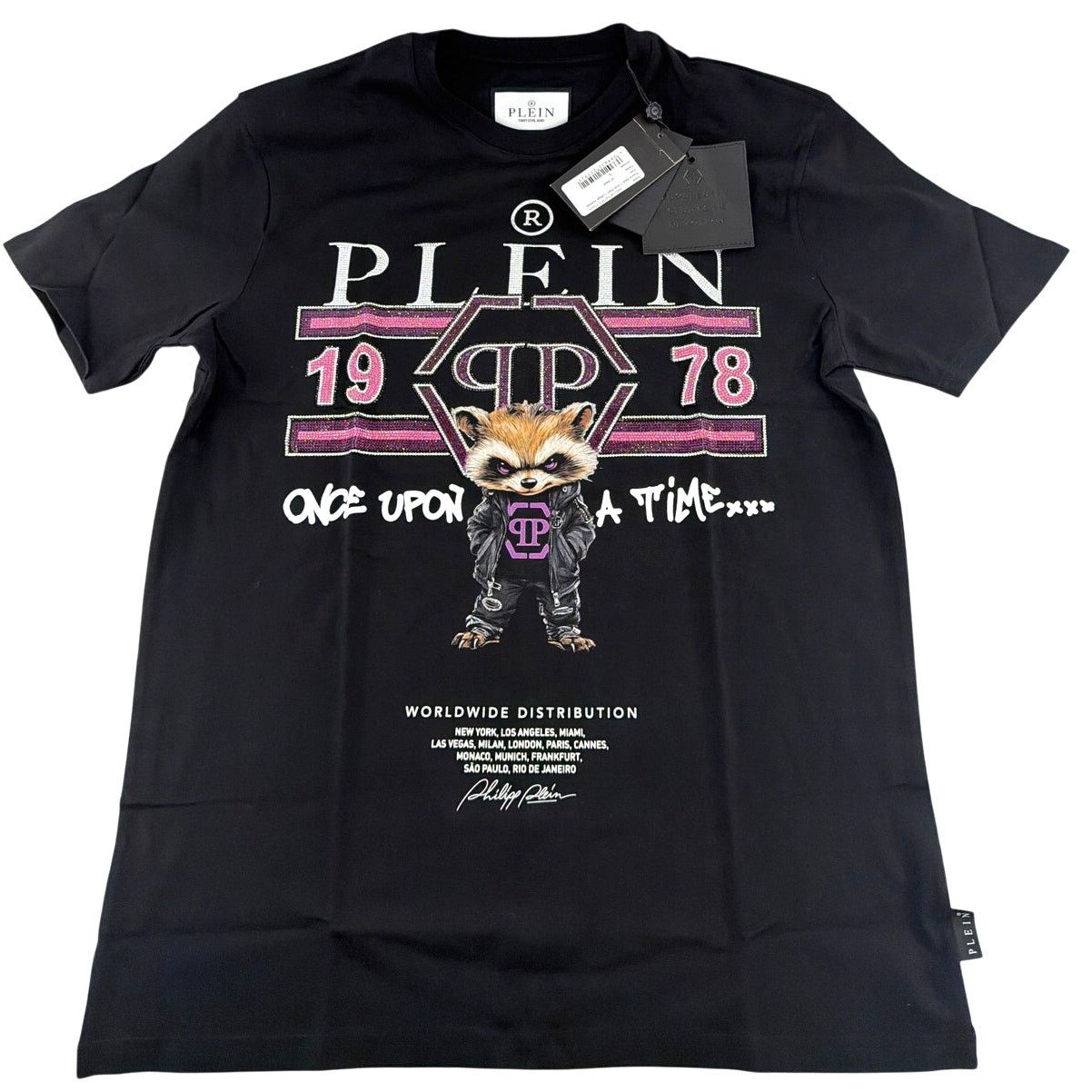 Philipp Plein Philipp Plein Black Plein College Animals T-Shirt Size L Size US L / EU 52-54 / 3 - 6 Thumbnail