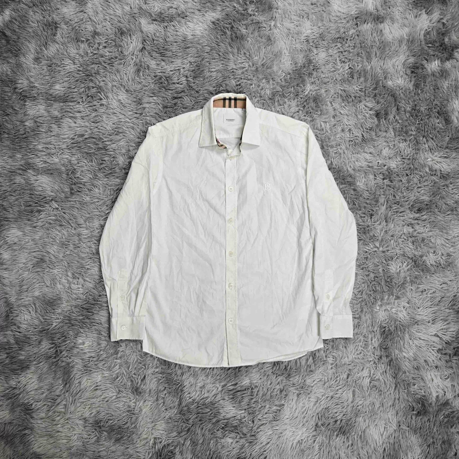 Burberry Burberry White Long Sleeve Shirt Size US S / EU 44-46 / 1 - 1 Thumbnail