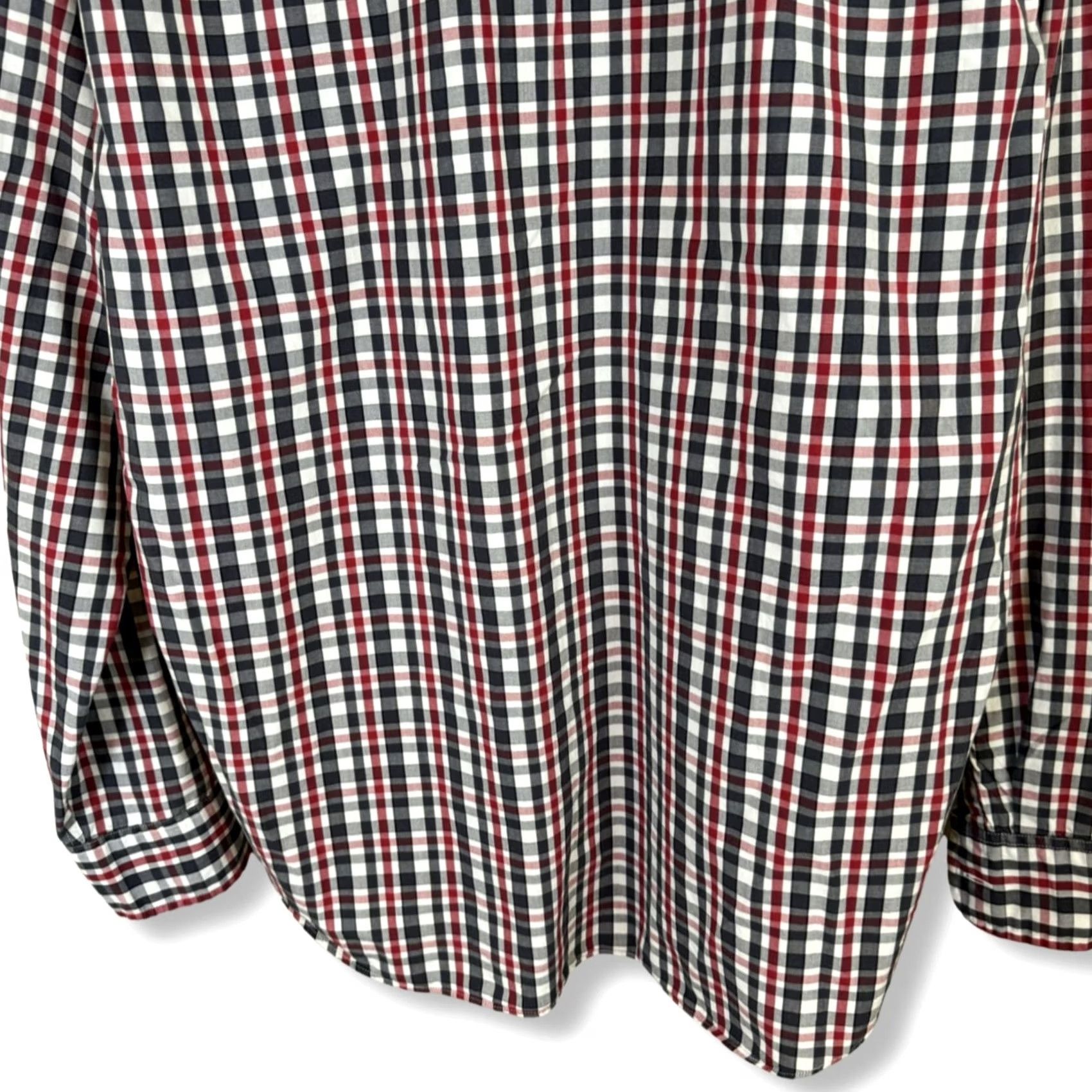 J.Crew J.CREW Button-Down Shirt L Red & Black Plaid Cotton Classic Fit Long Sleeve Mens Size US L / EU 52-54 / 3 - 7 Thumbnail