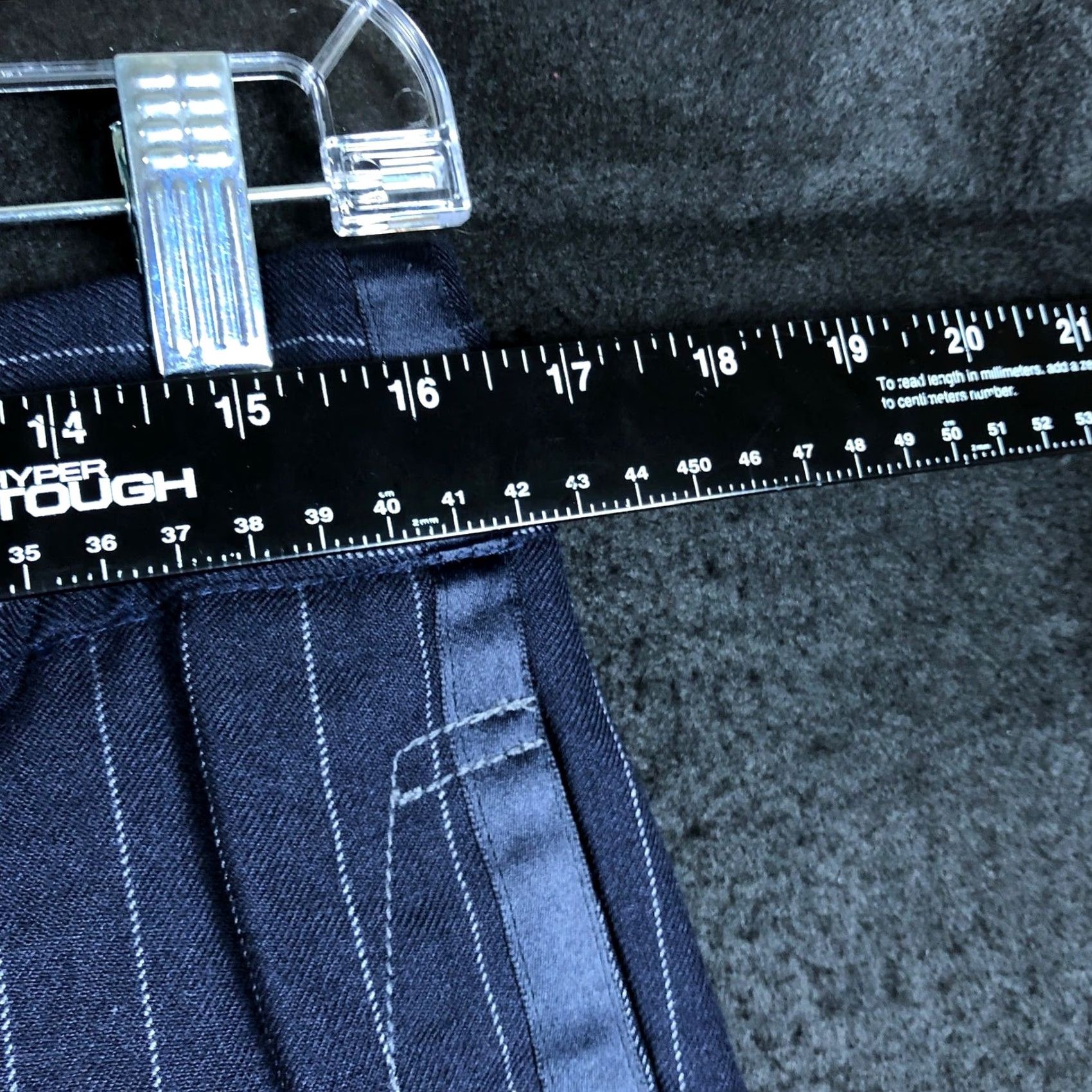Express Express Womens Pants Blue White Pinstripe Mid Rise Wide Straight Wool Blend 8 Size 24" / US 00 / IT 34 - 6 Thumbnail