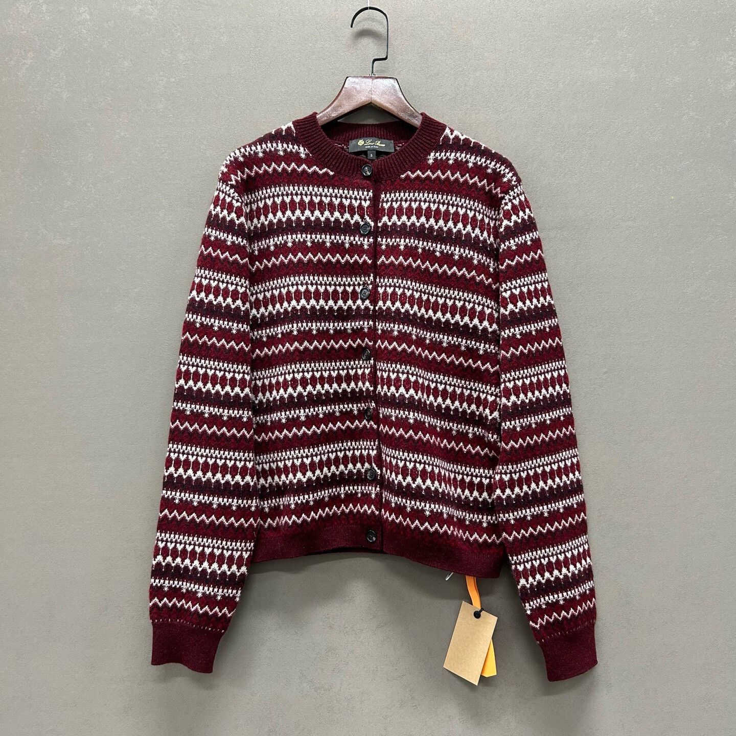 Loro Piana red striped cardigan by Loro Piana Size S / US 4 / IT 40 - 1 Thumbnail