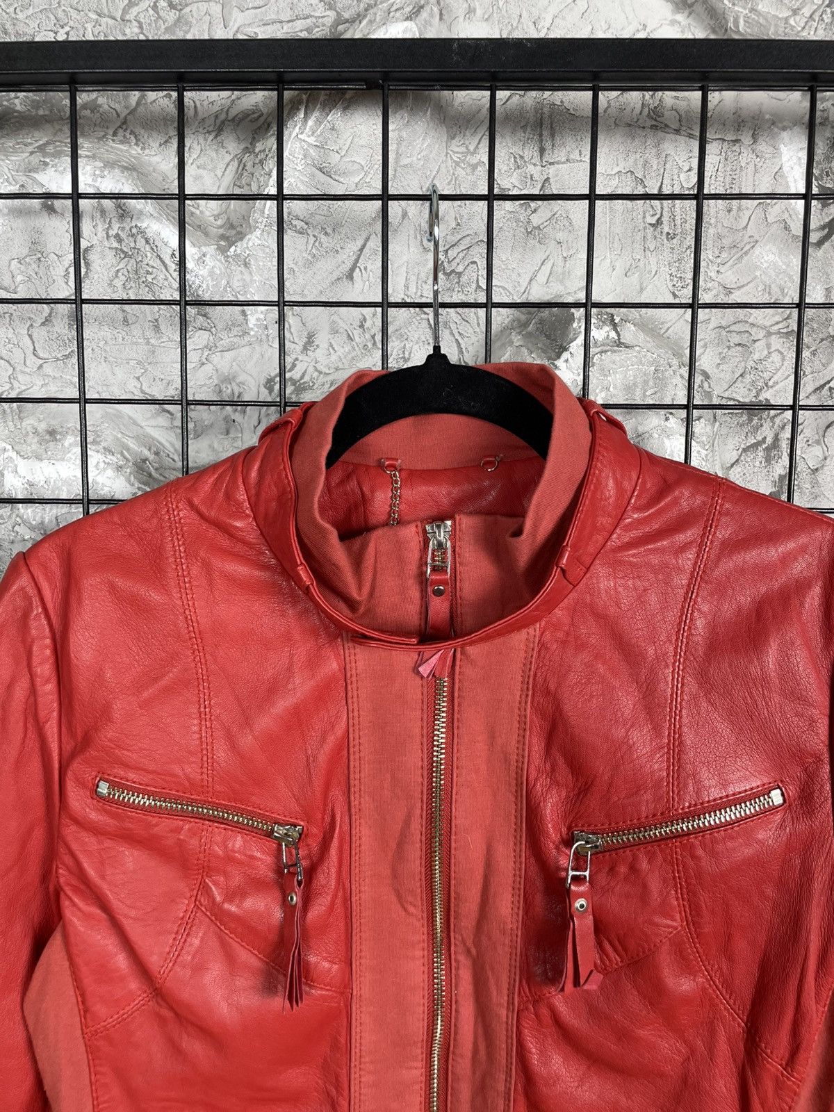 If Six Was Nine Archive 2000s Y2K Leather Jacket Tyler Durden Kmrii LGB Vibe Size US S / EU 44-46 / 1 - 4 Thumbnail
