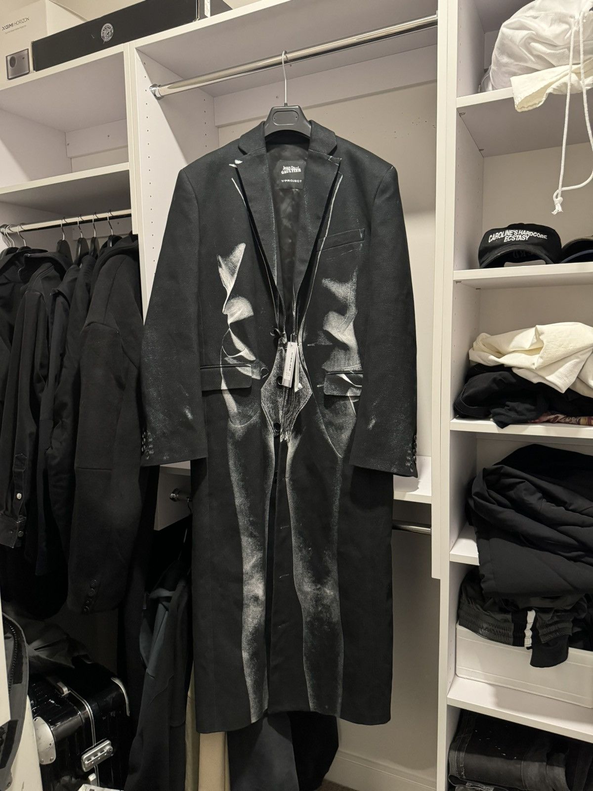 image of Jean Paul Gaultier Trompe L'oeil Janty Coat in Black, Men's (Size Medium)