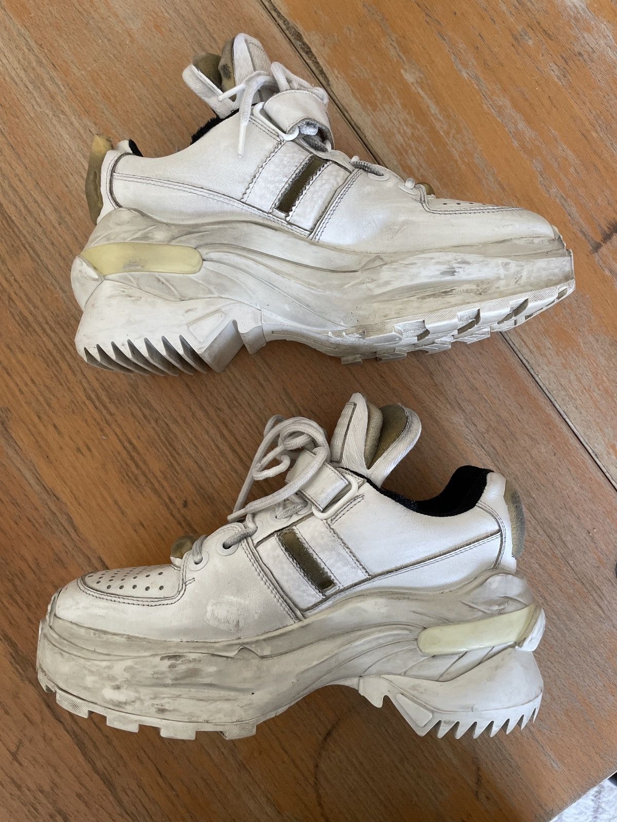 Maison Margiela Retro Fit Leather Sneakers Size US 7 / IT 37 - 3 Thumbnail